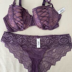 Lace Purple Lingerie Set